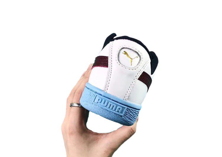 נעלי פומה- PUMA basket heart rihanna leather -White-Seal Brown – תמונה 8