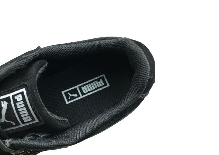 נעלי פומה- Puma platform shoes top pog leather gold head silver hesd frosted hesd flash drill bit-Black – תמונה 9