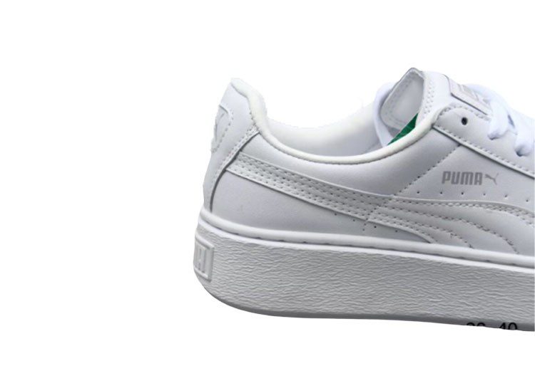 נעלי פומה- Puma platform shoes top pog leather gold head silver hesd frosted hesd flash drill bit-Silver – תמונה 5