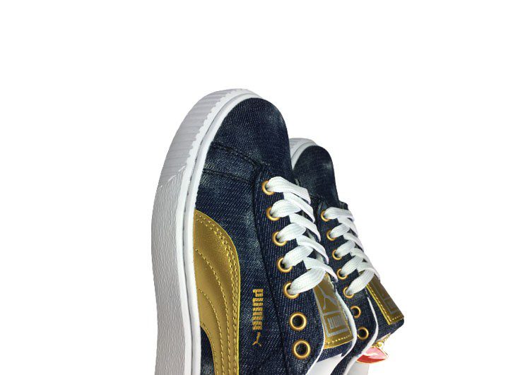 נעלי פומה-Rihanna II Puma Velvet Denim Satin-Gold – תמונה 4