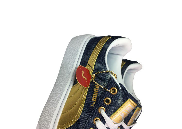 נעלי פומה-Rihanna II Puma Velvet Denim Satin-Gold – תמונה 5