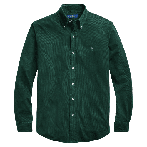 ראלף לורן-RL SHIRT MEN'S LONG GREEN