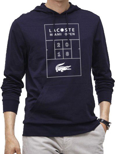 לקוסט-LACSOTE HOODIES MEN DESGIN - NAVY BLUE