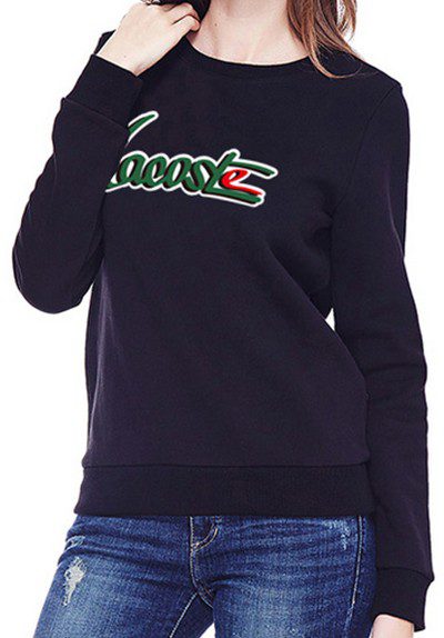 לקוסט-LACSOTE SWETER WOMEN DESGIN- BLACK