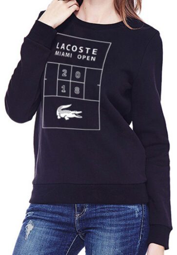 לקוסט-LACSOTE  SWETER WOMEN DESGIN- BLACK