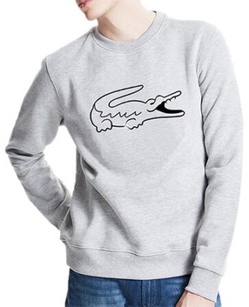 לקוסט-LACSOTE  SWETER MEN DESGIN- GRAY