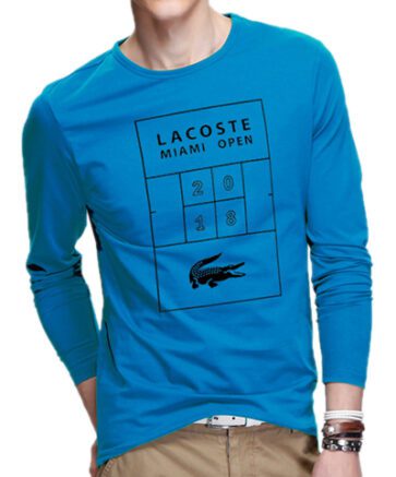 לקוסט-LACSOTE TSHIRT MEN LONG DESGIN - BLUE