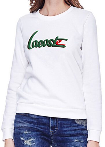 לקוסט-LACSOTE  SWETER WOMEN DESGIN- WHITE
