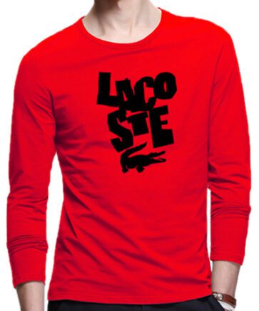 לקוסט-LACSOTE TSHIRT MEN LONG DESGIN - RED