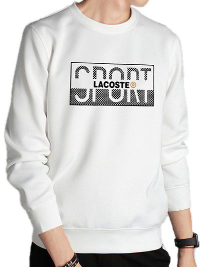 לקוסט-LACSOTE SWETER MEN DESGIN- WHITE