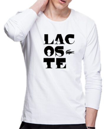 לקוסט-LACSOTE TSHIRT MEN LONG DESGIN - WHITE