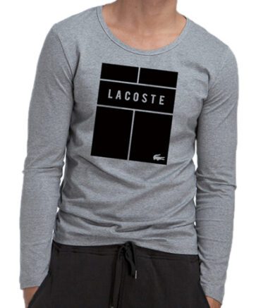 לקוסט-LACSOTE TSHIRT MEN LONG DESGIN - GRAY