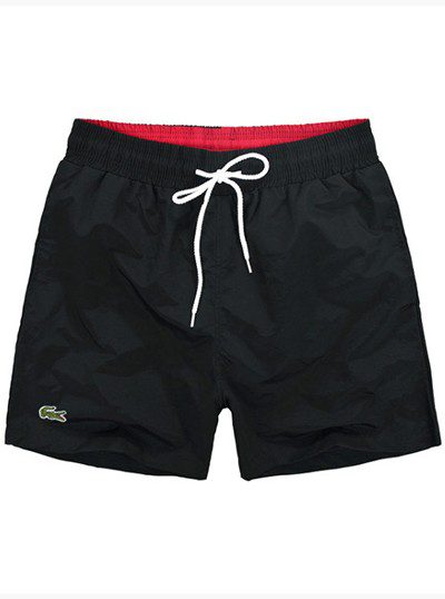 לקוסט-LACOSTE SWIM BEACH MEN - Black