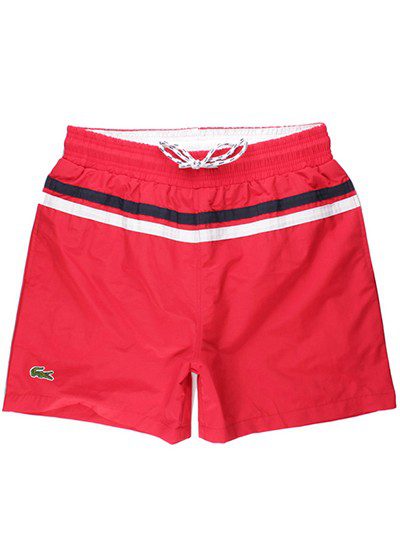 לקוסט-LACOSTE SWIM BEACH MEN - Red