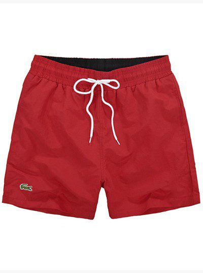 לקוסט-LACOSTE SWIM BEACH MEN - Mexican Red