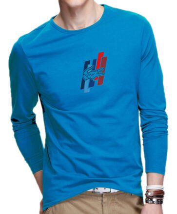 לקוסט-LACSOTE TSHIRT MEN LONG DESGIN - BLUE