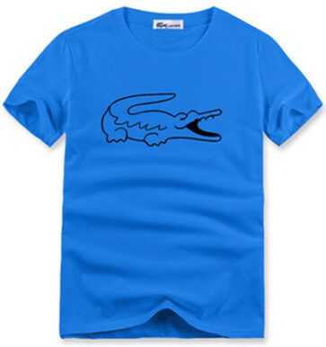 לקוסט-LACSOTE TSHIRT DESGIN MEN SHORT - Blue