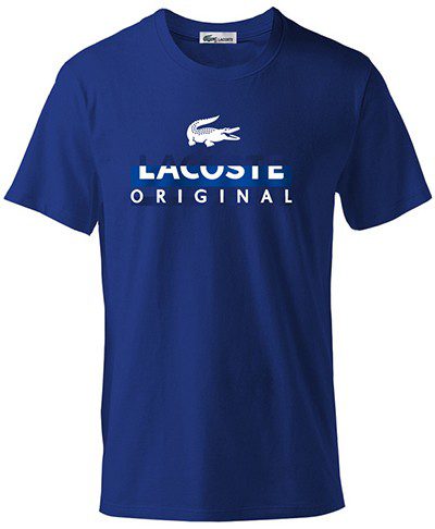 לקוסט-LACSOTE TSHIRT DESGIN MEN SHORT - Navy Blue