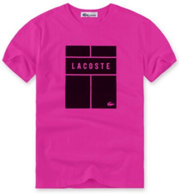 לקוסט-LACSOTE TSHIRT DESGIN MEN SHORT - Pink