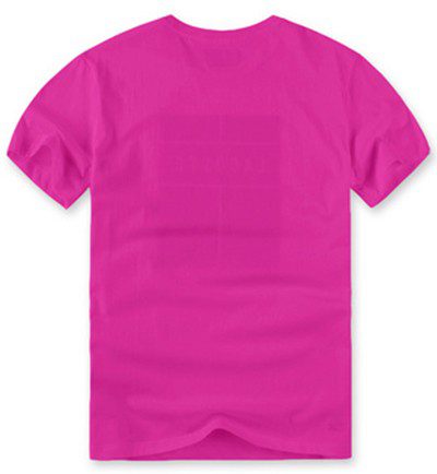 לקוסט-LACSOTE TSHIRT DESGIN MEN SHORT - Pink – תמונה 2