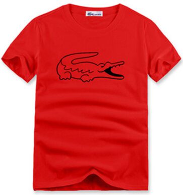 לקוסט-LACSOTE TSHIRT DESGIN MEN SHORT - Red