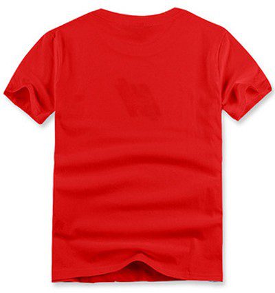 לקוסט-LACSOTE TSHIRT DESGIN MEN SHORT - Red – תמונה 2