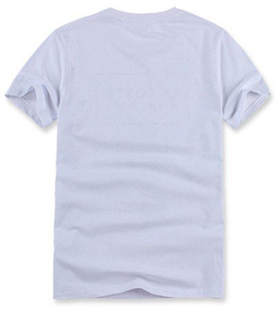 לקוסט-LACSOTE TSHIRT DESGIN MEN SHORT - White – תמונה 2