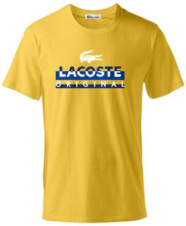 לקוסט-LACSOTE TSHIRT DESGIN MEN SHORT - Yellow