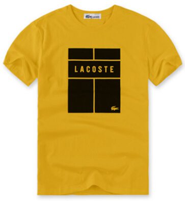 לקוסט-LACSOTE TSHIRT DESGIN MEN SHORT - Yellow