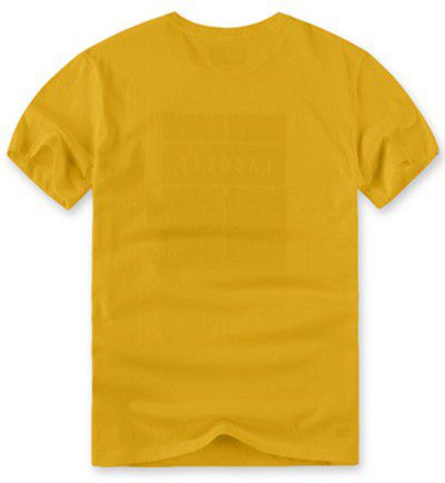 לקוסט-LACSOTE TSHIRT DESGIN MEN SHORT - Yellow – תמונה 2