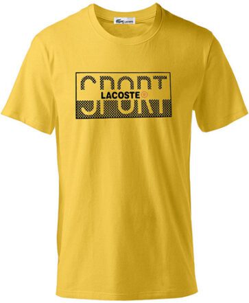 לקוסט-LACSOTE TSHIRT DESGIN MEN SHORT - Yellow