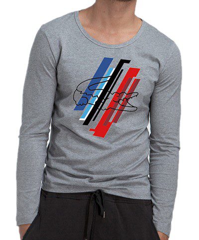 לקוסט-LACSOTE TSHIRT MEN LONG DESGIN - GRAY