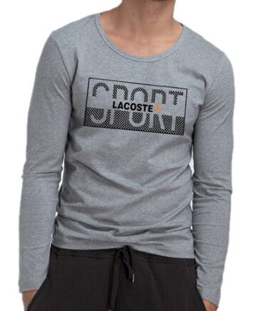 לקוסט-LACSOTE TSHIRT MEN LONG DESGIN - GRAY