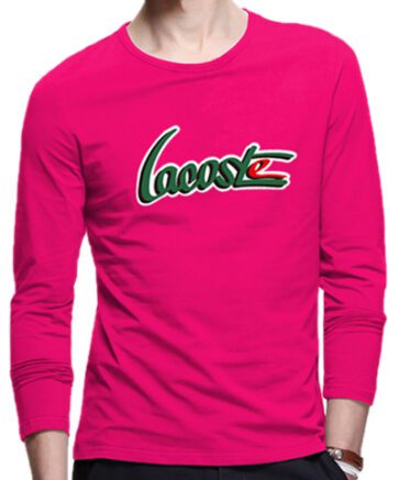 לקוסט-LACSOTE TSHIRT MEN LONG DESGIN - PINK