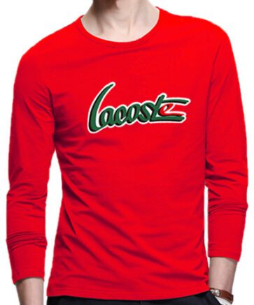 לקוסט-LACSOTE TSHIRT MEN LONG DESGIN - RED