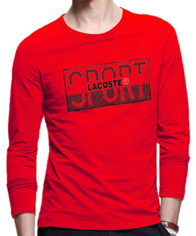 לקוסט-LACSOTE TSHIRT MEN LONG DESGIN - RED