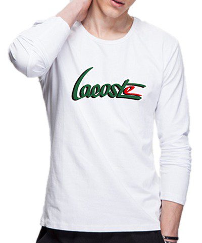 לקוסט-LACSOTE TSHIRT MEN LONG DESGIN - WHITE