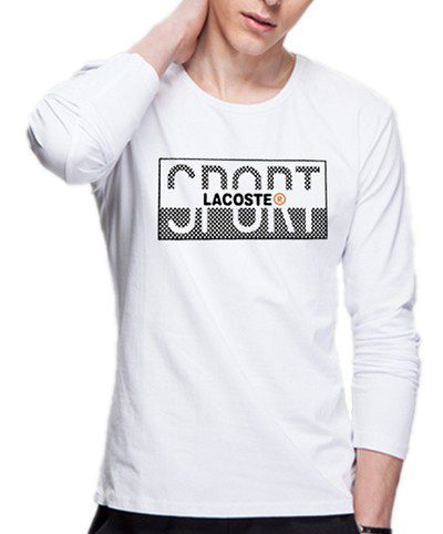 לקוסט-LACSOTE TSHIRT MEN LONG DESGIN - WHITE
