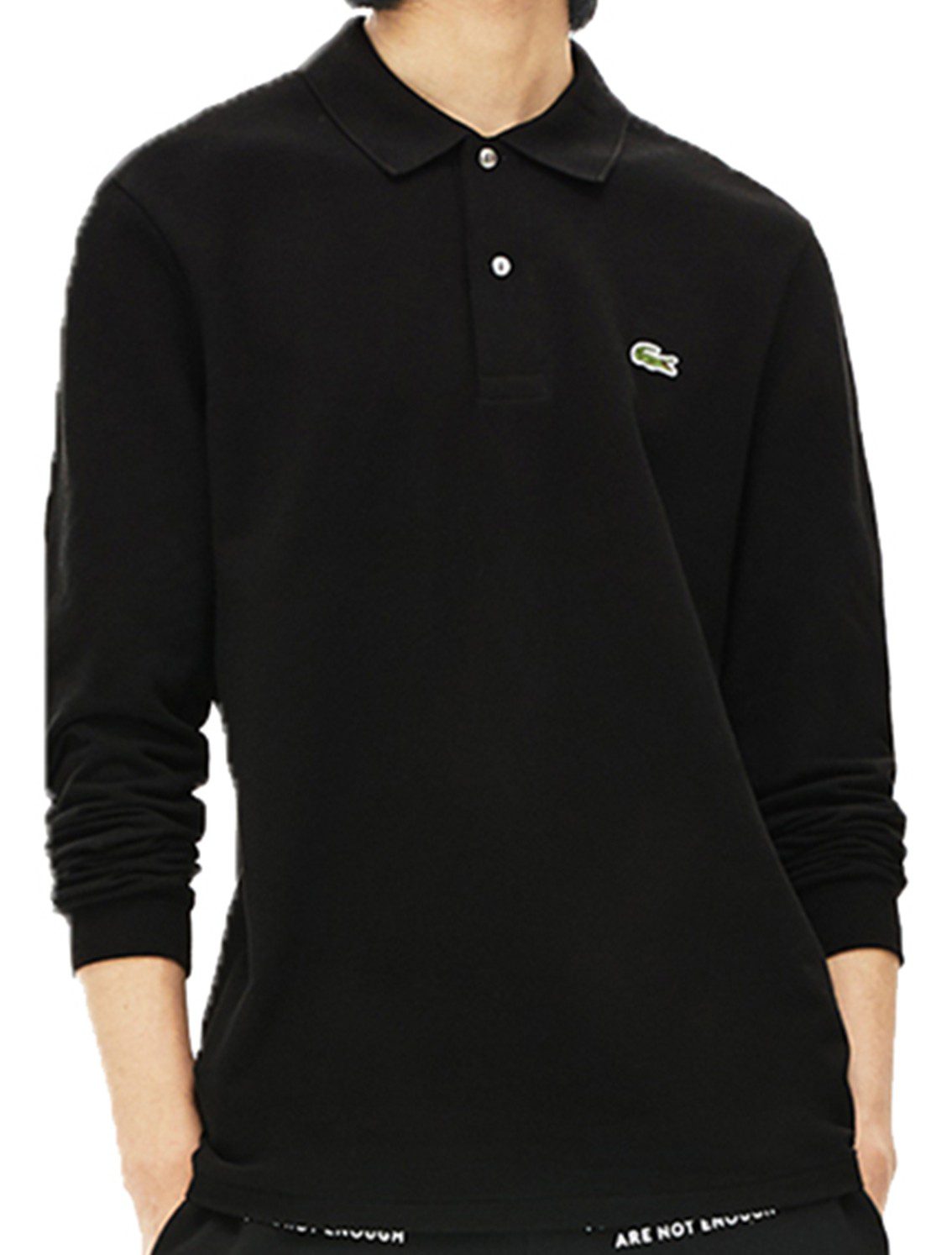 לקוסט-LACSOTE TSHIRT MEN POLO LONG - Black