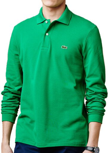 לקוסט-LACSOTE TSHIRT MEN POLO LONG - Jade Green