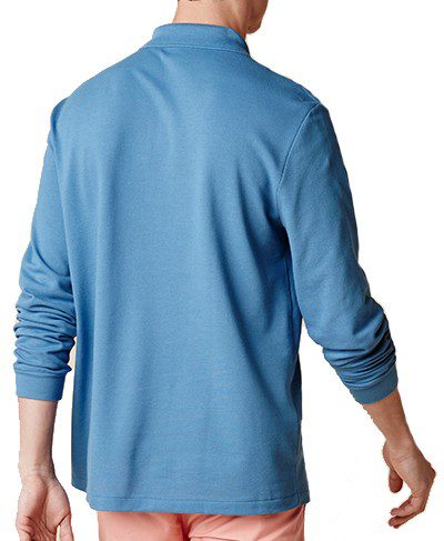 לקוסט-LACSOTE TSHIRT MEN POLO LONG - Seagull – תמונה 2
