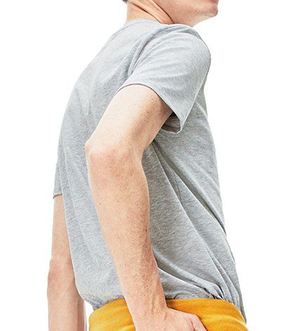 לקוסט-LACSOTE TSHIRT MEN SHORT - Gray – תמונה 2