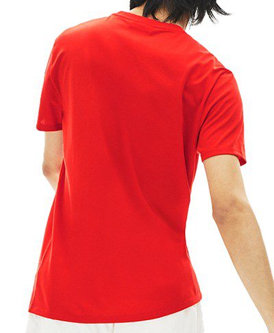 לקוסט-LACSOTE TSHIRT MEN SHORT - Red – תמונה 2