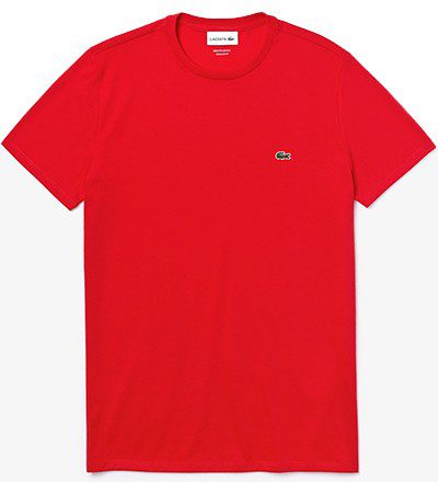 לקוסט-LACSOTE TSHIRT MEN SHORT - Red – תמונה 3