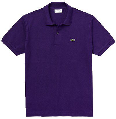 לקוסט-LACSOTE TSHIRT MEN'S POLO SHORT - Christalle Violet – תמונה 3