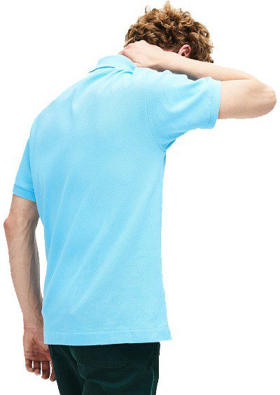 לקוסט-LACSOTE TSHIRT MEN'S POLO SHORT - Light Blue – תמונה 2
