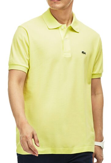 לקוסט-LACSOTE TSHIRT MEN'S POLO SHORT - Pale Goldenrod Yellow