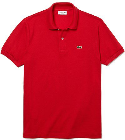 לקוסט-LACSOTE TSHIRT MEN'S POLO SHORT - Red – תמונה 3