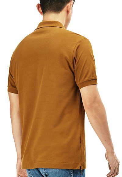 לקוסט-LACSOTE TSHIRT MEN'S POLO SHORT - Saddle Brown – תמונה 2