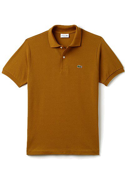 לקוסט-LACSOTE TSHIRT MEN'S POLO SHORT - Saddle Brown – תמונה 3